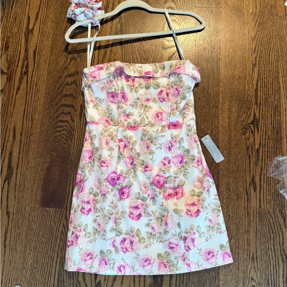 Girls Pink Floral A-Line Dress